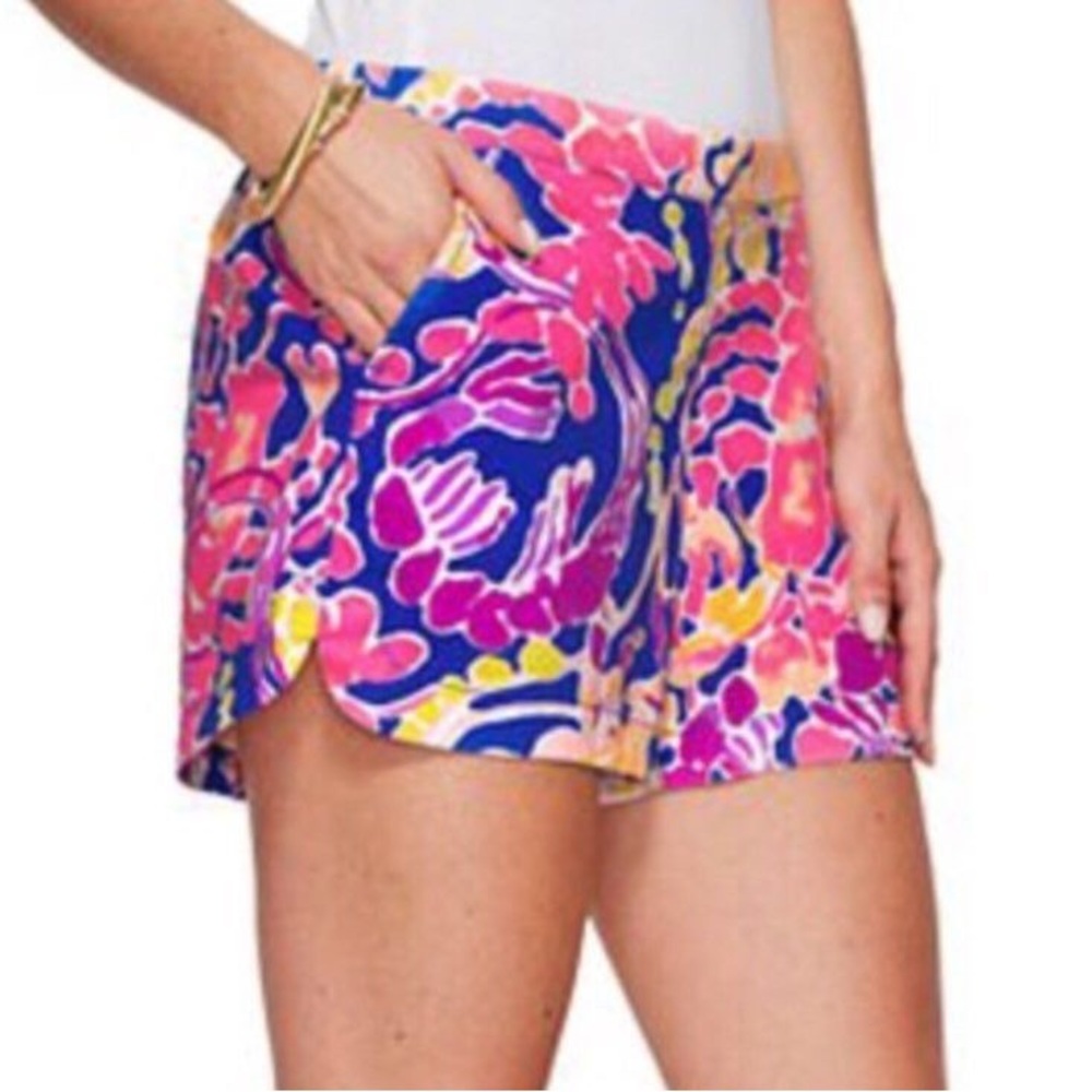 NWT Lilly Pulitzer Arabeth Shorts Cherry Ganache Bohemian Garden Size 6 NWT